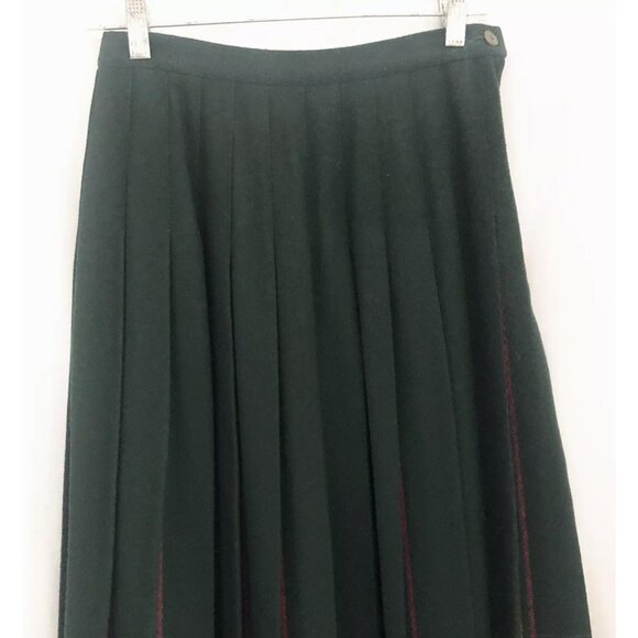 Vintage Pendleton Wool Midi Skirt Pleated  Size 6 - Picture 2 of 4